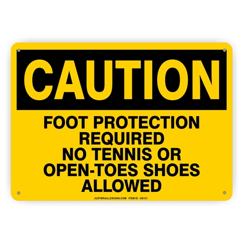 Foot Protection Required Sign