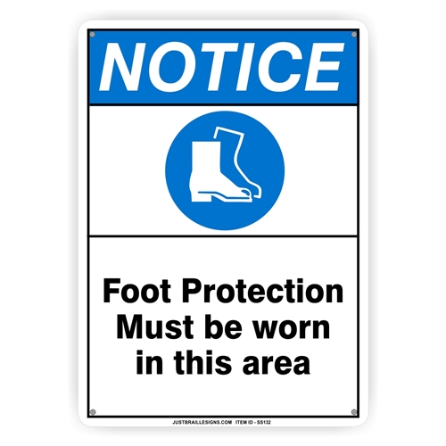 Foot Protection Required Sign