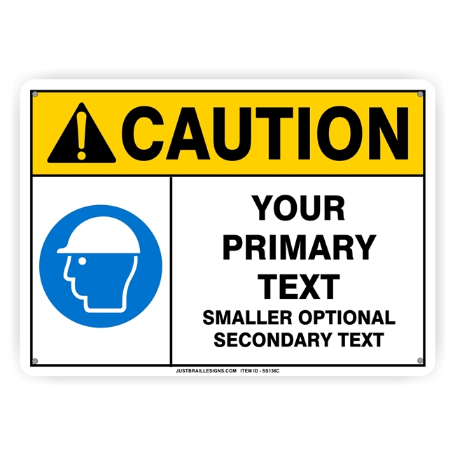 Custom Hard Hat Safety Sign