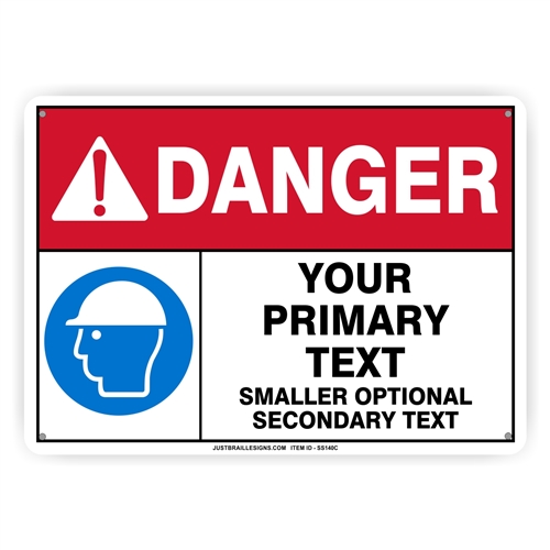 Custom Hard Hat Safety Sign