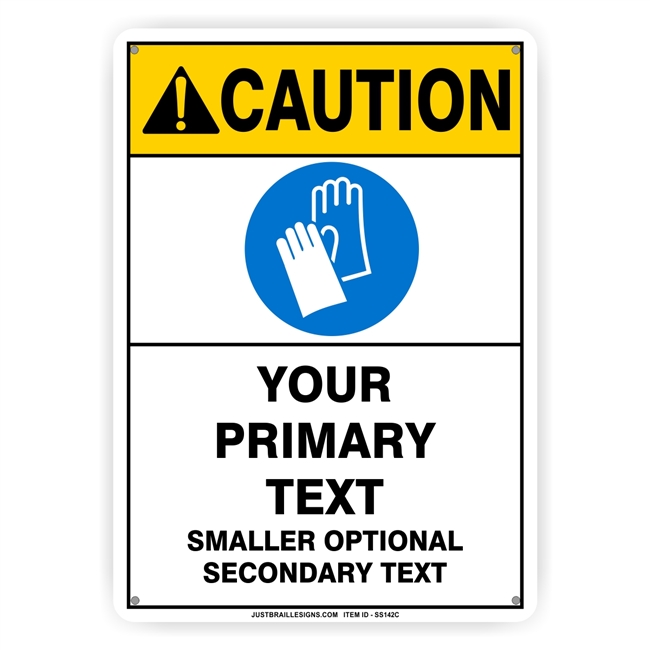 Custom Hand Protection Safety Sign