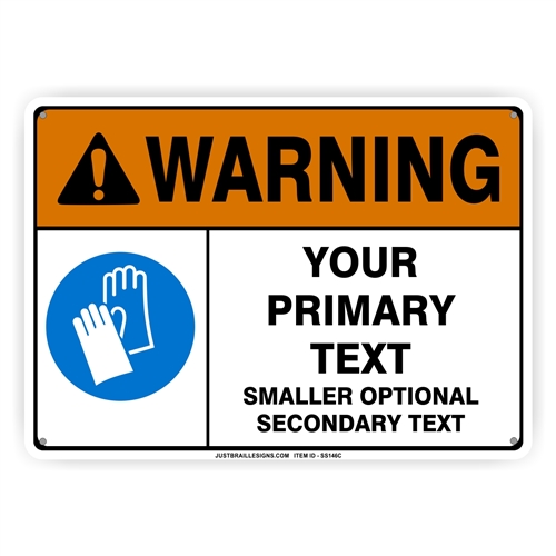 Custom Hand Protection Safety Sign