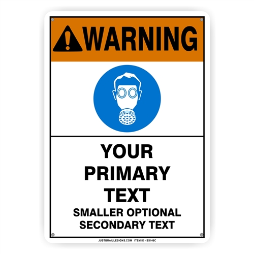 Custom Respirator Safety Sign