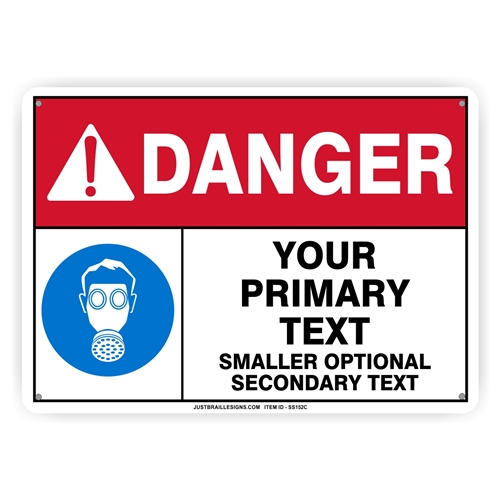 Custom Respirator Safety Sign