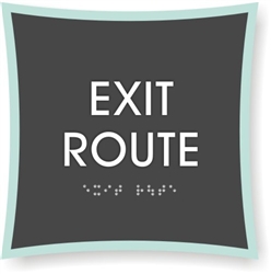 EXIT ROUTE Braille Sign