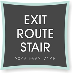 EXIT ROUTE STAIR Braille Sign