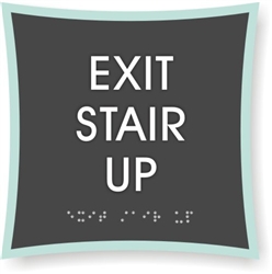 EXIT STAIR UP Braille Sign