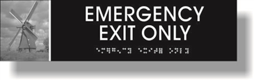 Emergency Exit Braille Sign