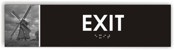 Exit Braille Sign