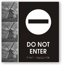 Do Not Enter Braille Sign