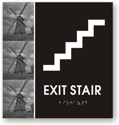 Exit Stair Braille Sign
