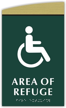 Braille Area of Refuge Sign