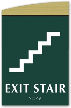 Braille Exit Stair Sign