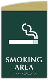 Braille Smoking Area Sign