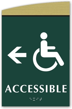 Braille Handicap Accessible Directional Sign