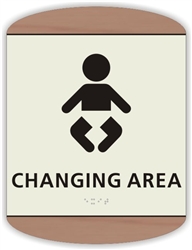 Braille Baby Changing Sign