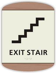 Braille Exit Stair Sign