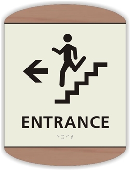 Braille Stair Entrance Directional Sign