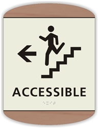 Braille Stair Accessible Directional Sign