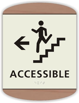 Braille Stair Accessible Directional Sign