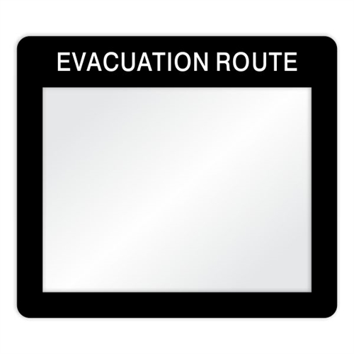 Window Evacuation Plan Map Sign