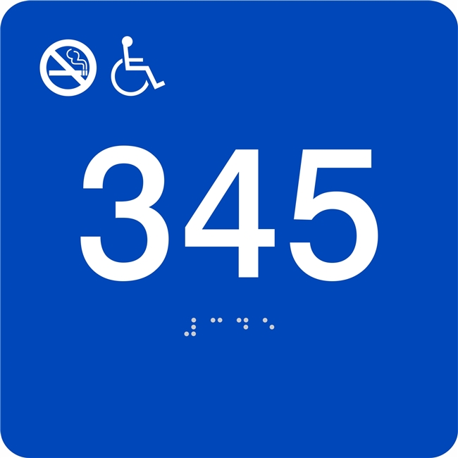 Room Number Braille Sign