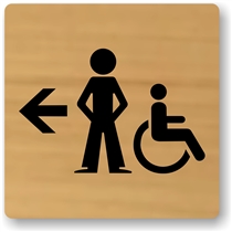 Boy's Directional Restroom Sign