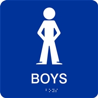 Boy's Restroom Braille Sign