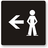 Boy's Directional Restroom Sign