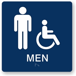 Men's Restroom Braille Sign