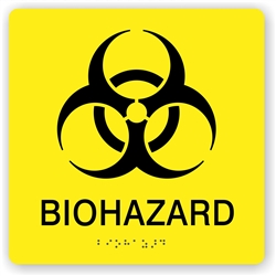 Bio-Hazard Braille Sign