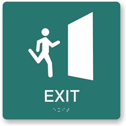 Exit  Braille Sign