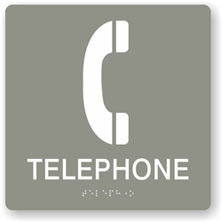 Telephone Braille Sign