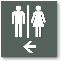 Restroom Directional Restroom Sign