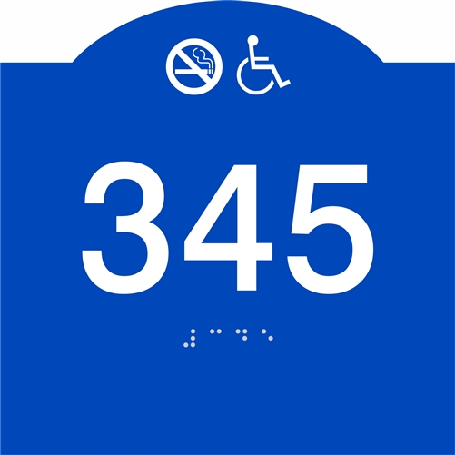 Room Number Braille Sign