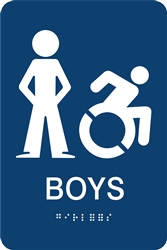 ADA Braille Boy's Restroom Sign