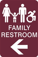 Directional Restroom Sign