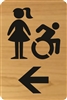 Directional Restroom Sign