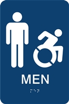 ADA Braille Men's Restroom Sign