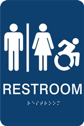 ADA Braille Restroom Sign