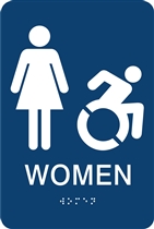 ADA Braille Women's Restroom Sign