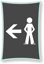 Boy's directional Sign