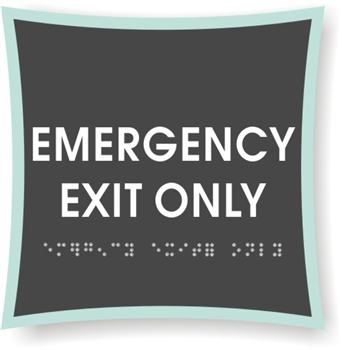 EMERGENCY EXIT Braille Sign