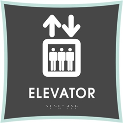 Elevator braille ADA Sign