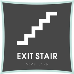 Stair Exit braille ADA Sign