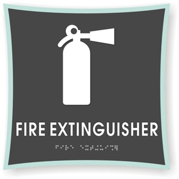 Braille Fire Extinguisher Sign