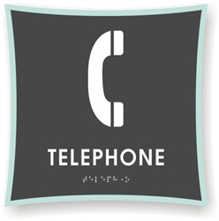 Braille Telephone  Sign