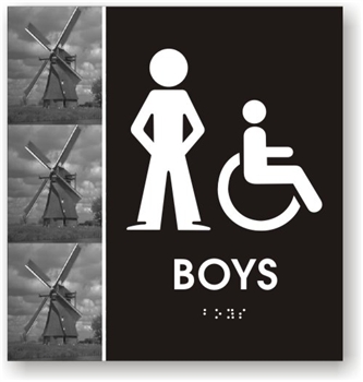 Boy's Braille Sign