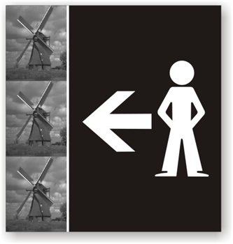 Boy's Directional Sign