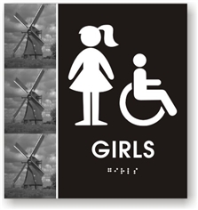 Girl's Braille Sign